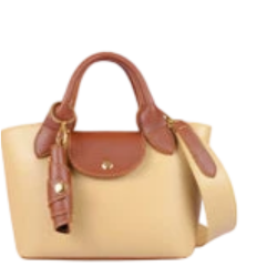 Elegant Tan & White Mini Bag