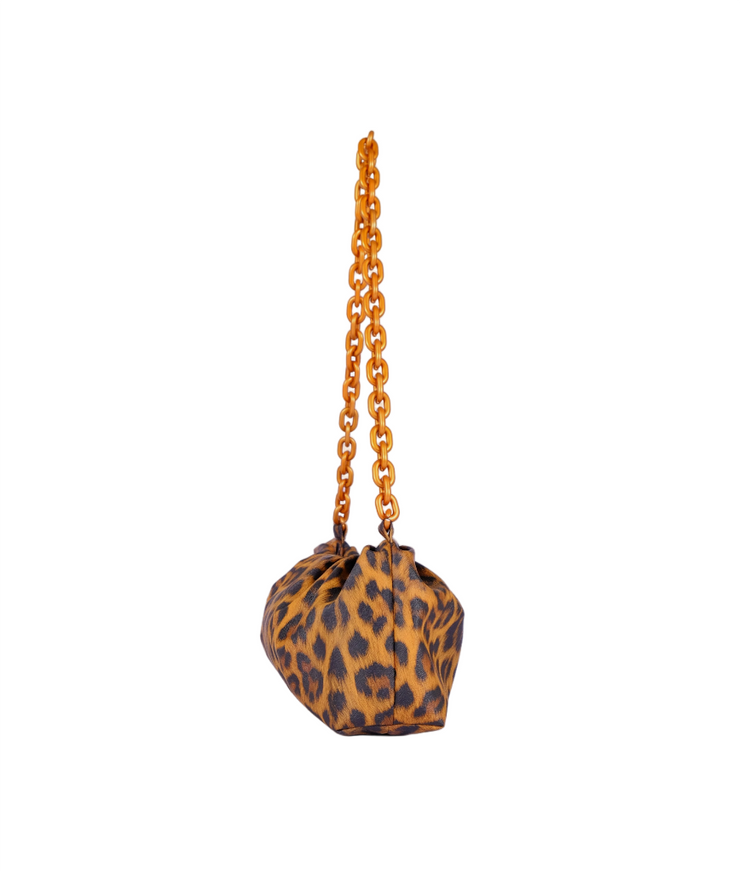 Cream Leopard Patterned Handbag