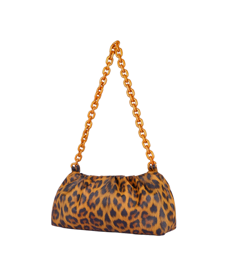 Cream Leopard Patterned Handbag