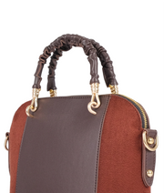 Dark Brown Suede Small Evening Bag