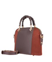 Dark Brown Suede Small Evening Bag