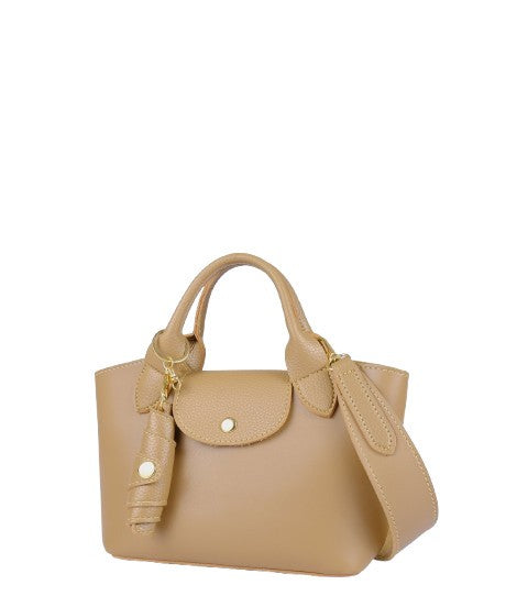 Mocha Mini Top-Handle Tote