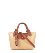 Elegant Tan & White Mini Bag