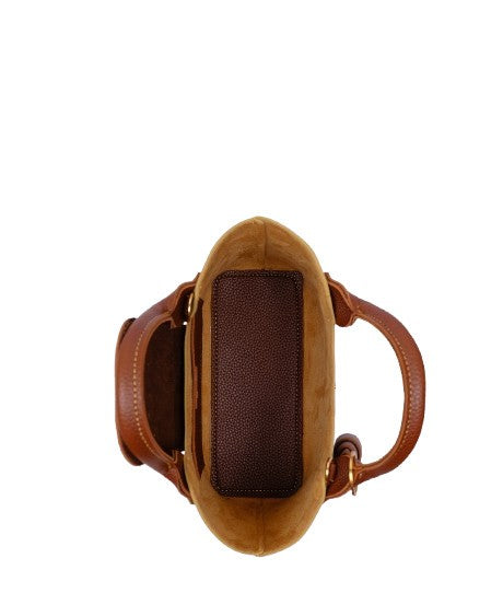 Elegant Tan & White Mini Bag