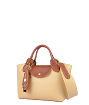 Elegant Tan & White Mini Bag